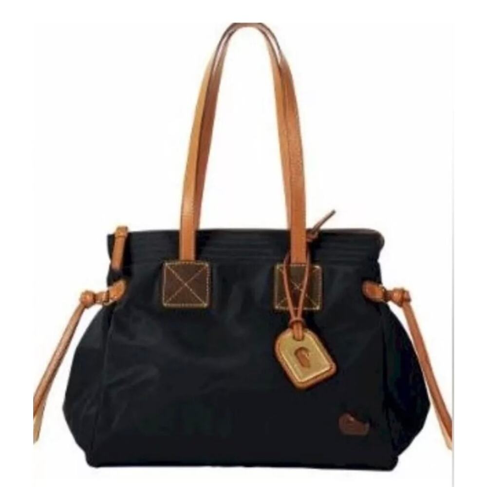 DOONEY & BOURKE Black Nylon Victoria Tote Lightweight Shopper Shoulder Bag Purse